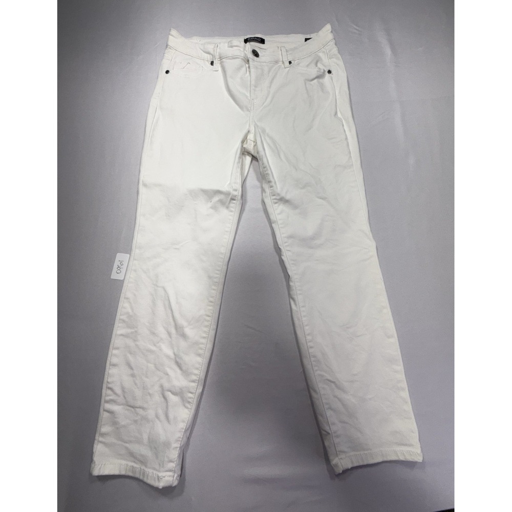 Buffalo David Bitton Women's Capri Jeans White Mid-Rise Stretch 5-Pocket 12 - Picture 1 of 8